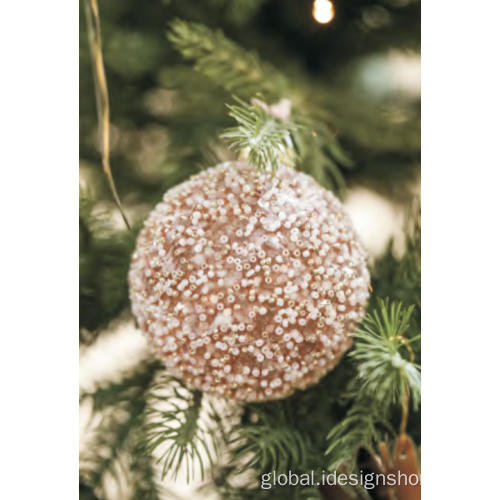 Clear Glass Ball Ornaments Gold &White Christmas Glass Ball Ornaments Supplier